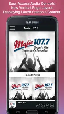 Majic 107.7 android App screenshot 1